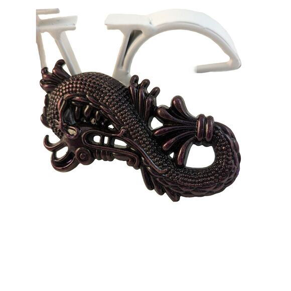 Snake/Dragon belt buckle 4x2" vtge Looks Coated bronze-ish color For 1.5" Belt. - Picture 2 of 9